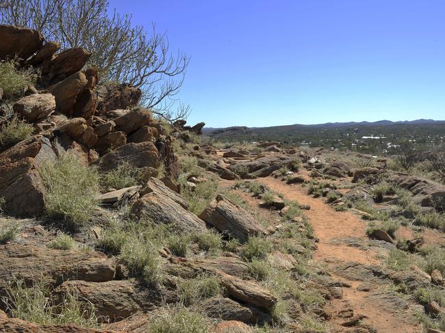 Stock Shots of Alice Landscapes. Meyers Hill view of Alice Springs.