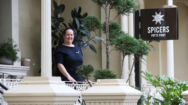 Spicers Boutique Hotel front office manager Katie Green ready to greet guests as Australia's international borders fully reopen on Monday. Picture: Jane Dempster.