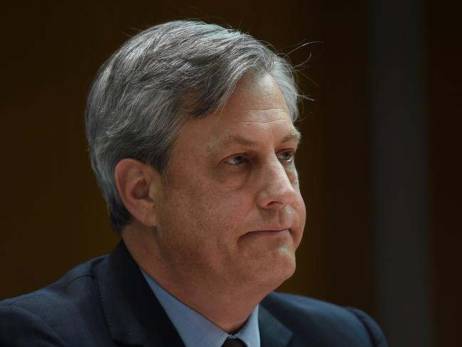 Westpac CEO Brian Hartzer speaks during the House of Representatives Standing Committee on Economics annual public hearing at Parliament House in Canberra, Thursday, Oct. 06, 2016. (AAP Image/Lukas Coch) NO ARCHIVING