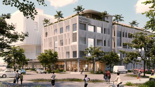 Artist impression of the Foxwell Day Hospital which is planned for Coomera by Joint Venture partners Keylin and Kinstone Group. Picture: Supplied