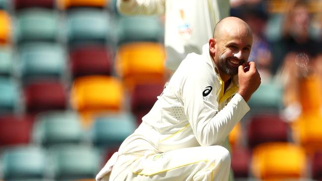 Nathan Lyon is still yet to reach his long-awaited milestone. Picture: Chris Hyde/Getty Images