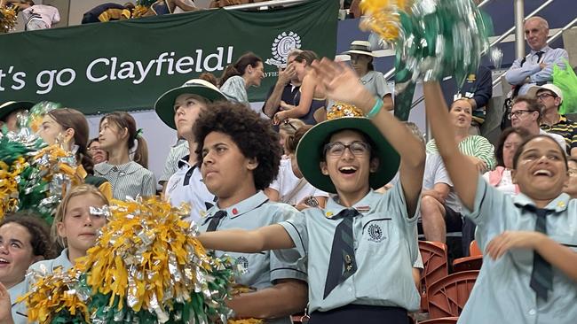 Clayfield College supporters cheering earlier this year - Chandler will be buzz again.