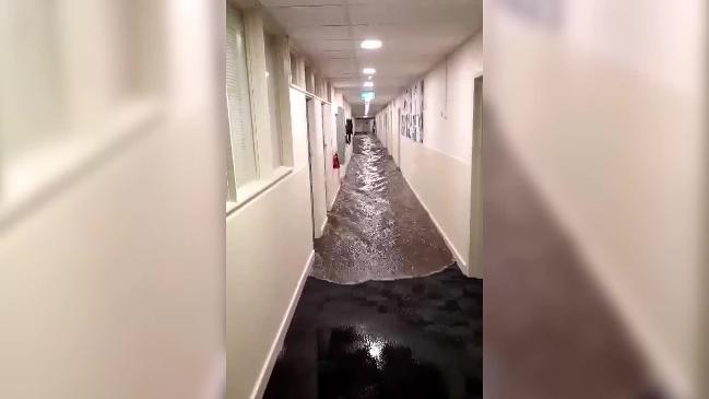 Engineering building at UTAS floods.