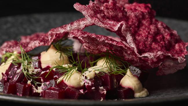 A beetroot dish at Fatcow, Fortitude Valley. Picture: Markus Ravik