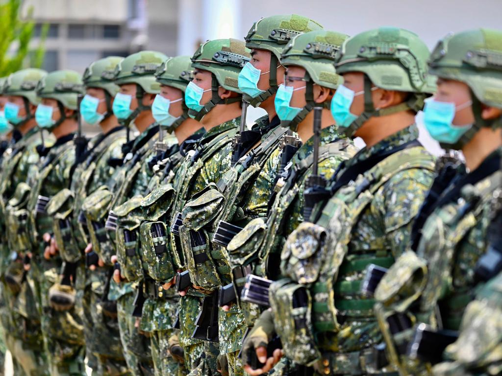 Soldiers in Taiwan. Picture: Sam Yeh/AFP<br eom-tag-name="br"/>