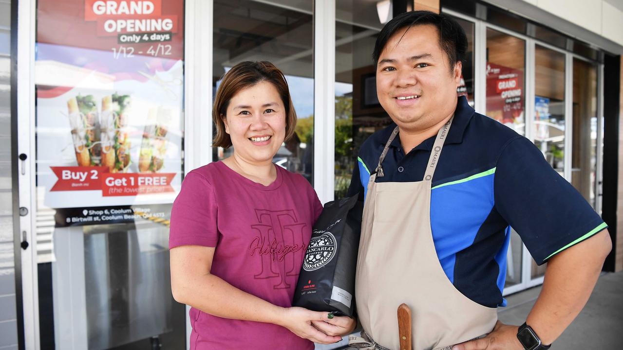 Betty and Tony Dang, owners of SG Bakery opening in Coolum Beach. Picture: Patrick Woods.