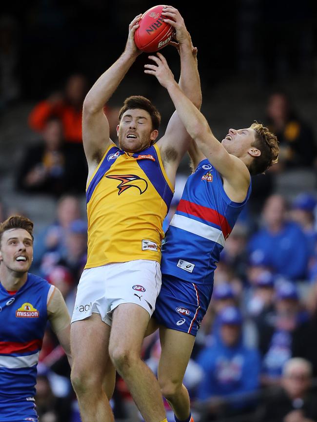 McGovern reads the ball extremely well in the air. Picture: Michael Klein