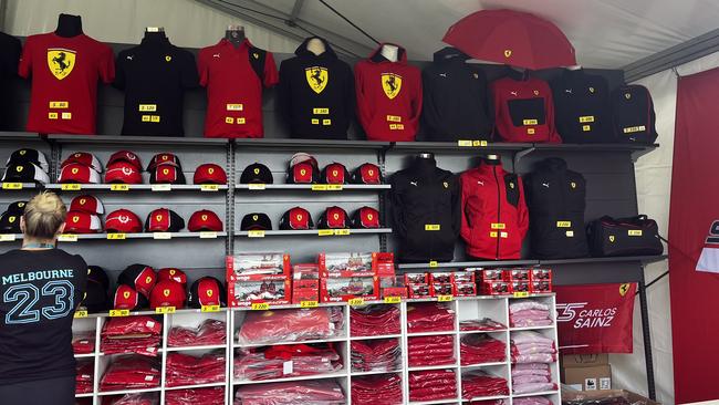 Merchandise stall at the Australian Grand prix