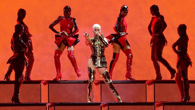 Katy Perry performs her 'Witness' tour at the Adelaide Entertainment Centre, Saturday, July 28th 2018. (AAP Image / Bianca De Marchi)