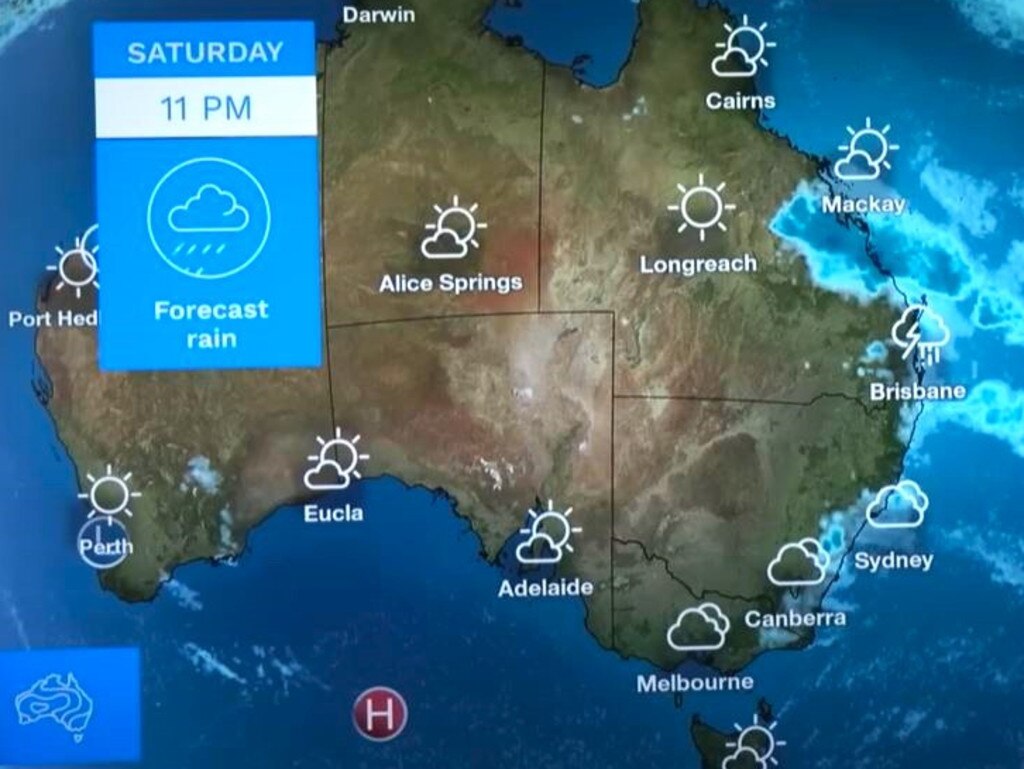 On New Year weekend, rain could head back to the country’s east coast. Picture: BOM.