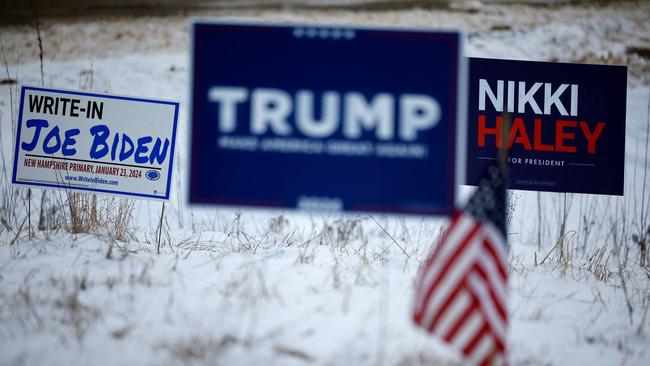 New Hampshire voters will weigh in next week on the Republican nominating race with their first-in-the-nation primary, about one week after Trump's record-setting win in the Iowa caucuses. Picture: Chip Somodevilla/AFP