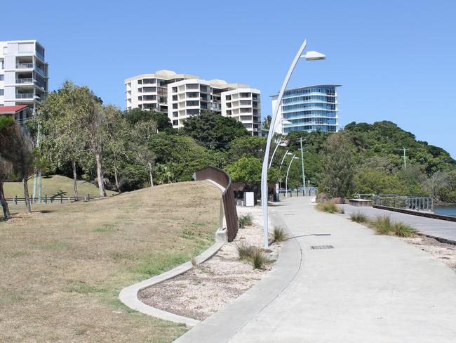 The body of the man was found in a sleeping bag in this area of Jack Evans Boat Harbour, Tweed Heads on Friday. Picture: Luke Mortimer