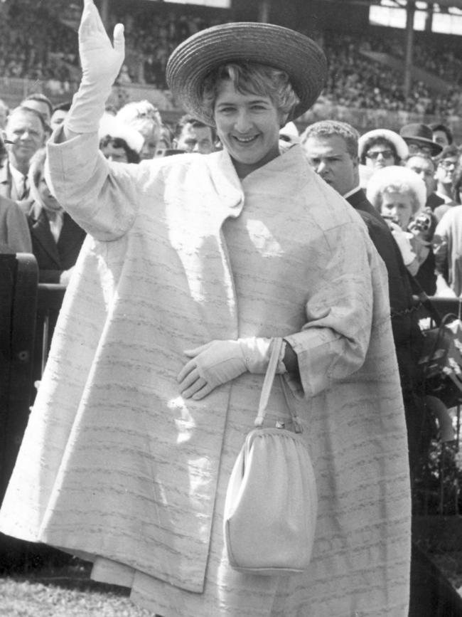 Swimmer Dawn Fraser at the 1964 Melbourne Cup.