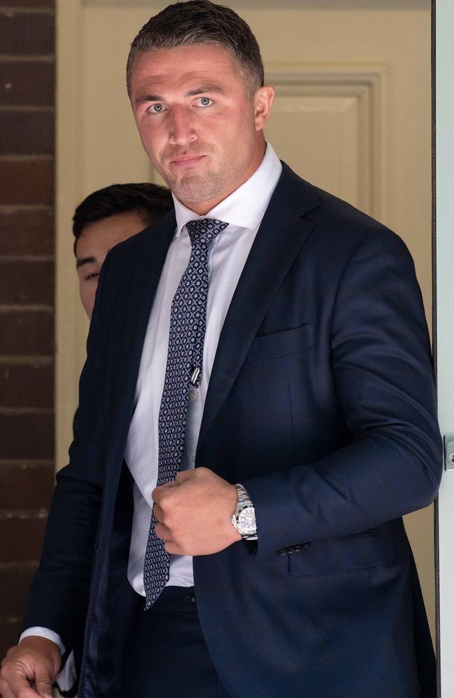 The former NRL star is seen leaving the Moss Vale Local Court in February.