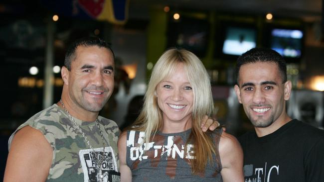 Jeff Fenech, Sharon Anyos and Hussein Hussein at Shooters in 2004.