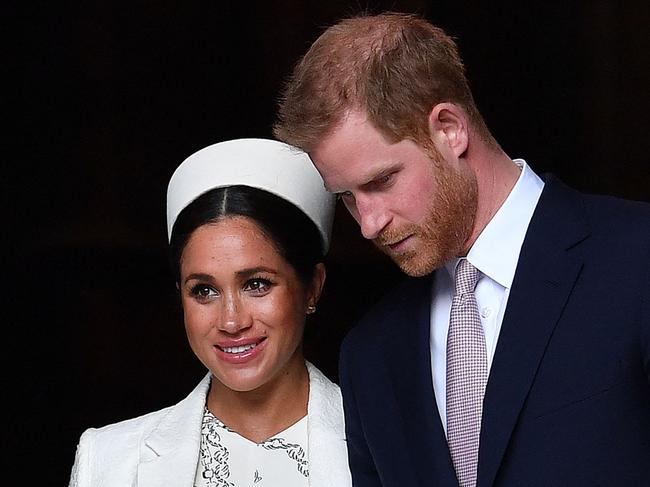 Prince Harry, Duke of Sussex (R) and Meghan, Duchess of Sussex reportedly clashed with palace prior to Megxit, according to sources. Picture: AFP