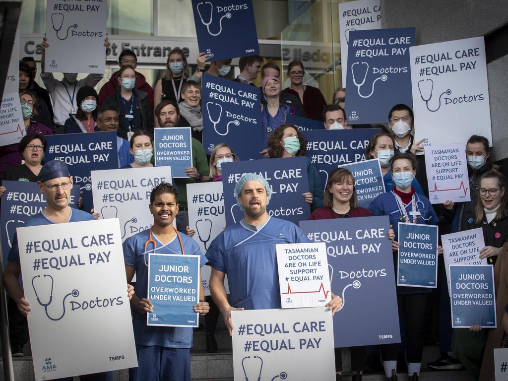 AMA protest at RHH. Picture: Chris Kidd