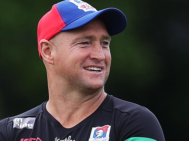 Coach Nathan Brown during Newcastle Knights training in Mayfield. Picture. Phil Hillyard