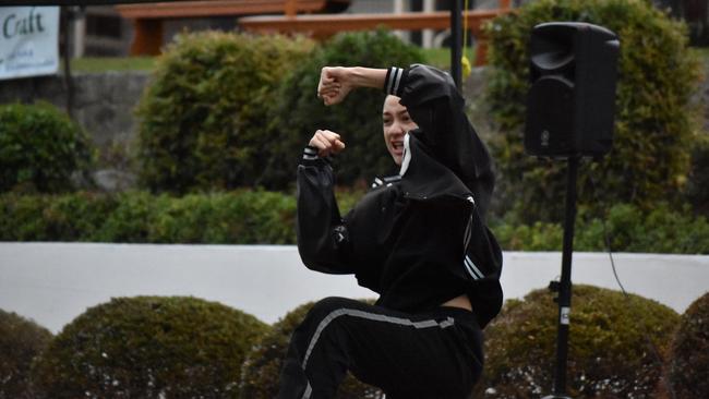 Eighty8 Dance Companyâ€™s crew tearing up the competition at the Unlock the Block event, at Ipswich's Darcy Doyle Place on August 12, 2022. Picture: Peta McEachern
