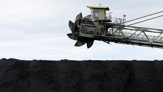 A stockpile of coal at Eraring Power Station in Eraring on the NSW central coast.