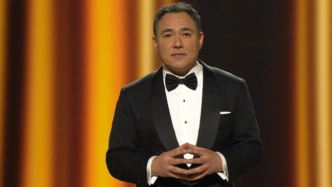 Sam Pang hosting the 2023 Logie Awards. Picture: Channel 7