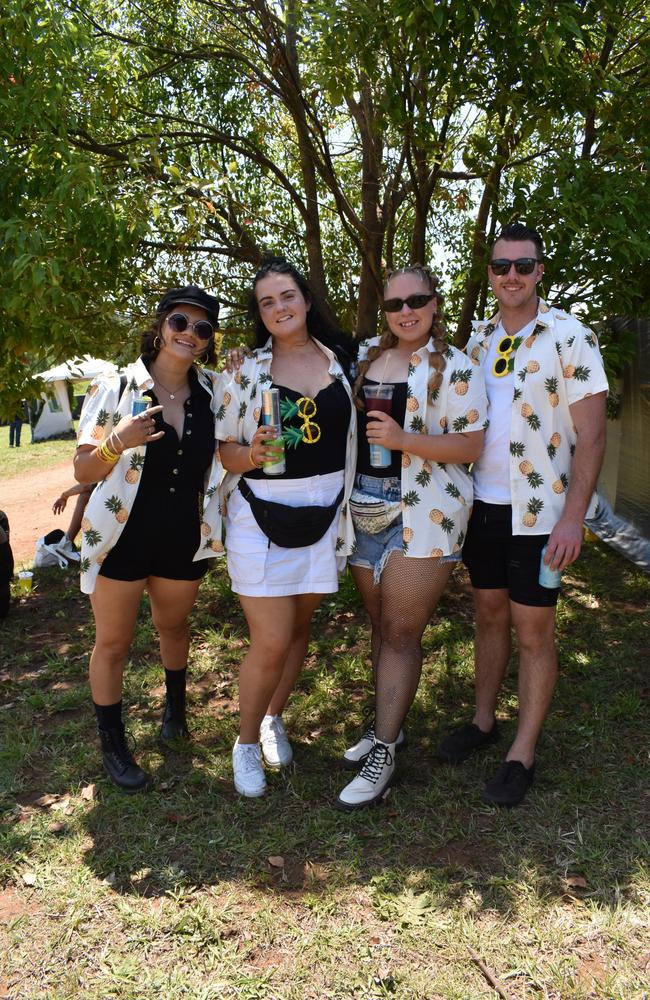 Naomi Pateman, Emily Dunn, Courtney Tonkin and Dylan Politch at the Big Pineapple Music Festival 2024.