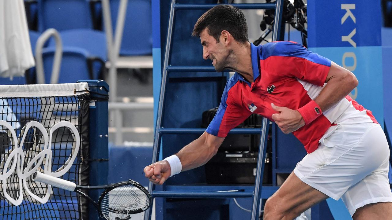 Novak Djokovic in his singles. Picture: AFP