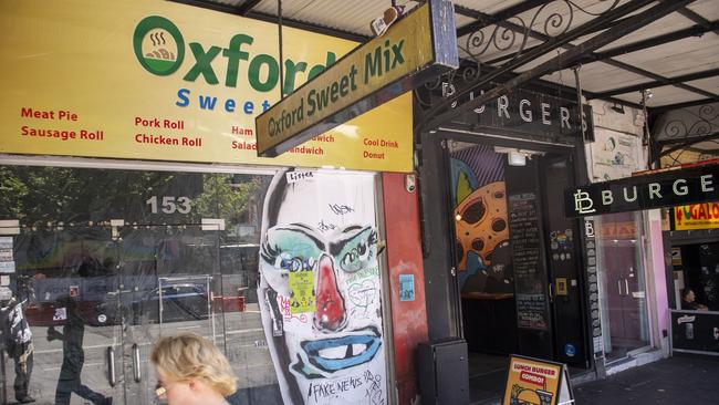 A former eatery on the street (pictured) has been shuttered and graffitied for over two years. Picture: NewsWire / Jeremy Piper