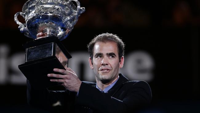 Tennis legend Pete Sampras. AAP Image/Narendra Shrestha.