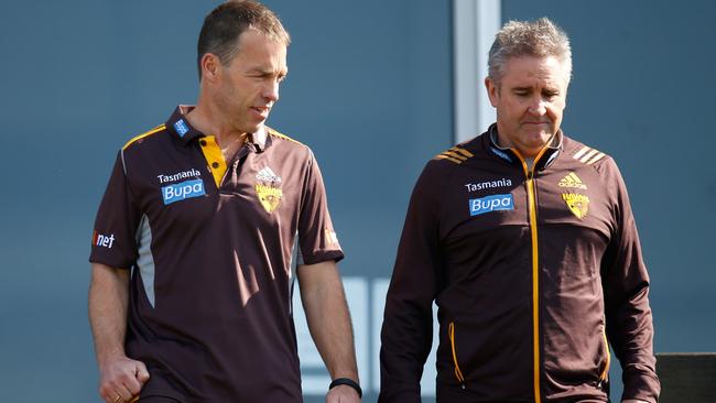 Alastair Clarkson and Chris Fagan. Picture: AFL Media