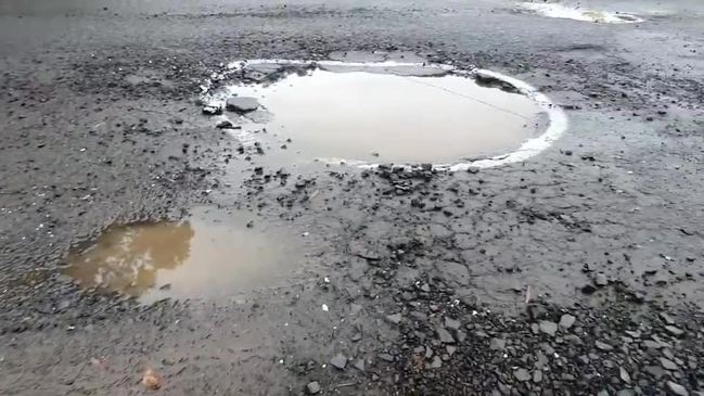 Potholes in Bright Street East Lismore