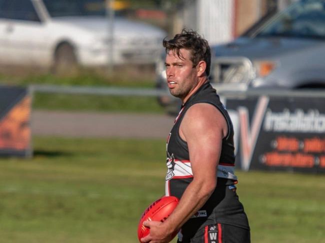 Champion Millicent captain Jacob Carger. He and his club would have been left in a five-club league if Casterton Sandford was accepted into the MSEFL. Picture: Millicent Football Club