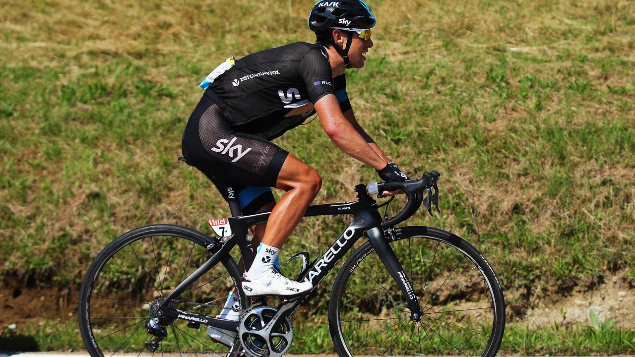 SAINT-ETIENNE, FRANCE - JULY 18: Richie Porte of Australia and Team SKY in action during the thirteenth stage of the 2014 Tour de France, a 197km stage between Saint-Etienne and Chamrousse, on July 18, 2014 in Chamrousse, France. (Photo by Bryn Lennon/Getty Images)