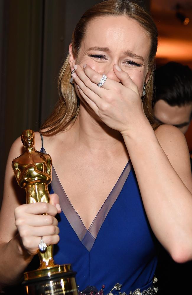 Brie Larson wins an Oscar for Room.  Picture:  Getty