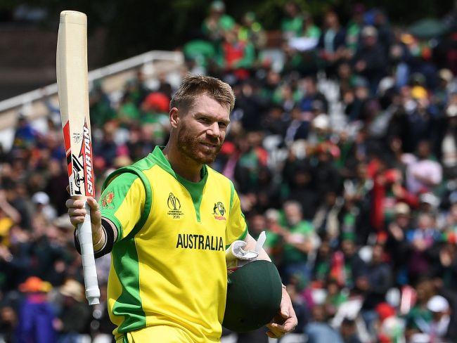 David Warner walks from Trent Bridge after scoring 166.