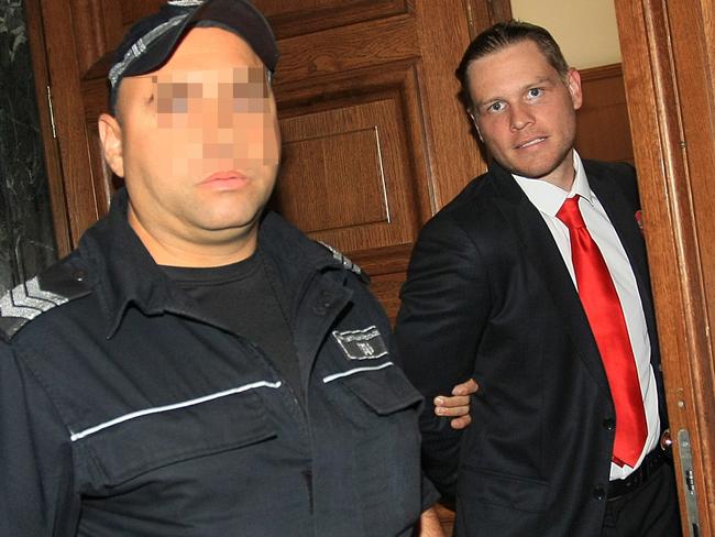 Australian Jock Palfreeman, 32, appears in court in Sofia, Bulgaria to apply for parole. Picture: Supplied.