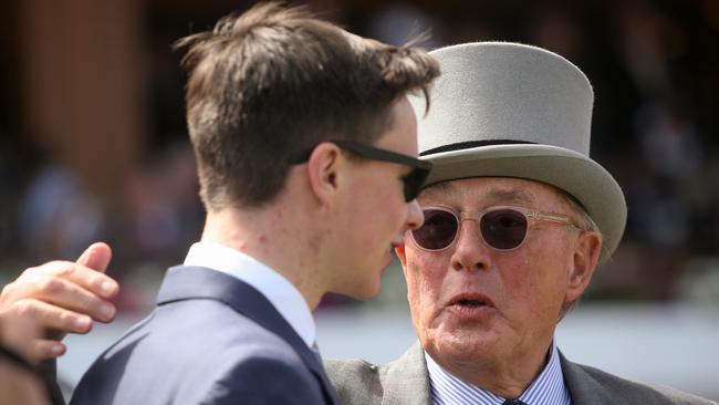 Owner Lloyd Williams after Rekindling won the 2017 Melbourne Cup. Picture: Racing Photos via Getty Images.