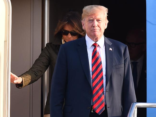 US President Donald Trump arrives in Glasgow. Picture: AFP Photo/Andy Buchanan