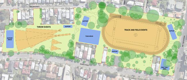 Raymond Park – proposed temporary athletic and throwing warm-up facilities for 2032 Games.