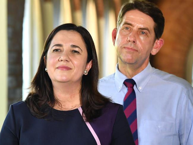 Annastacia Palaszczuk and Cameron Dick go way back. Picture: Darren England/AAP