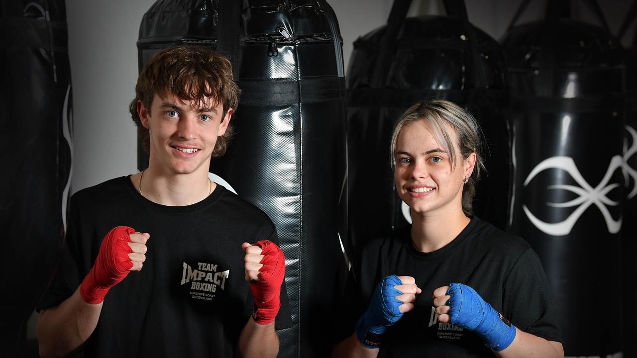 Brother and sister boxing duo, Cohen and Paige Robinson have been selected to represent Australia at the Oceania Champs. Picture: Patrick Woods.