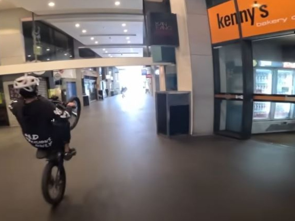 This rider performed stunts in Southbank. Picture: YouTube