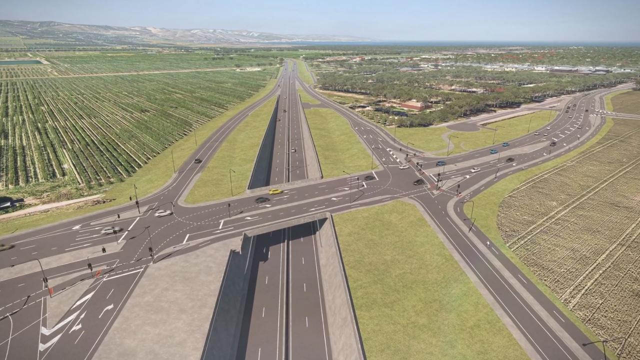 The final design, showing Aldinga Beach Rd and South Rd, Aldinga. Picture: Department of Infrastructure and Transport.