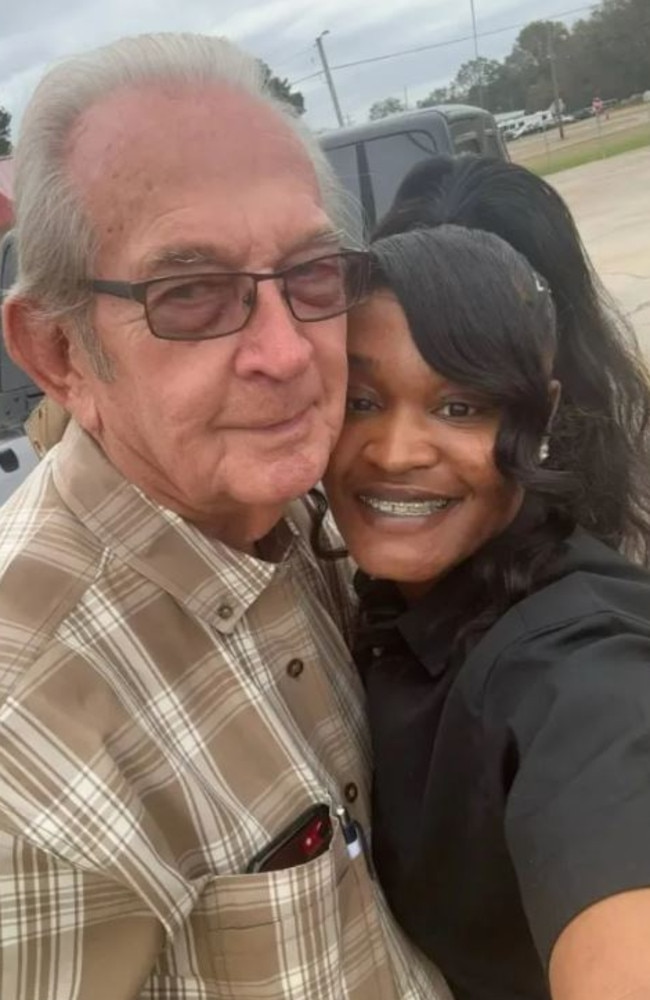 Miracle Pogue, 26, and her husband Charles, 87, have been happily married for the last three years and won’t listen to nasty haters. Picture: @mnigeria98/TikTok