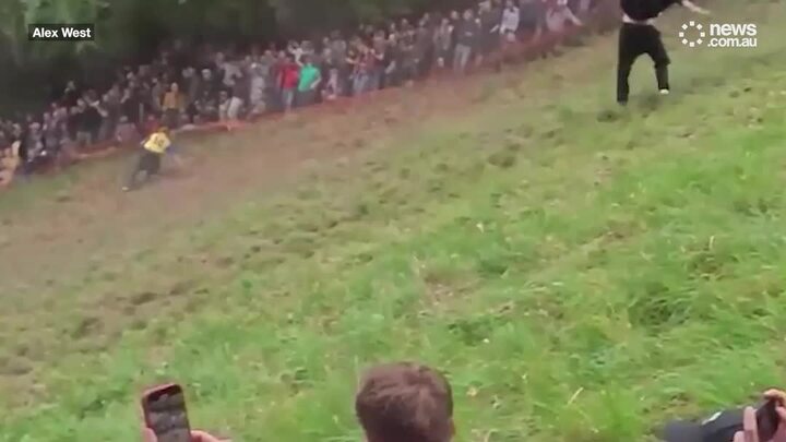 All-time stack in annual cheese rolling event