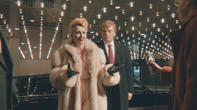 Sebastian Stan as Donald Trump in a scene from The Apprentice.