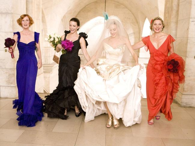 Cynthia Nixon, Kristin Davis, Sarah Jessica Parker and Kim Cattrall in a scene from 2008 film 'Sex And The City'.