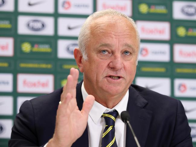 Graham Arnold will miss the Olyroos games due to Socceroos commitments, with Gary van Egmond stepping in. Picture: Getty Images