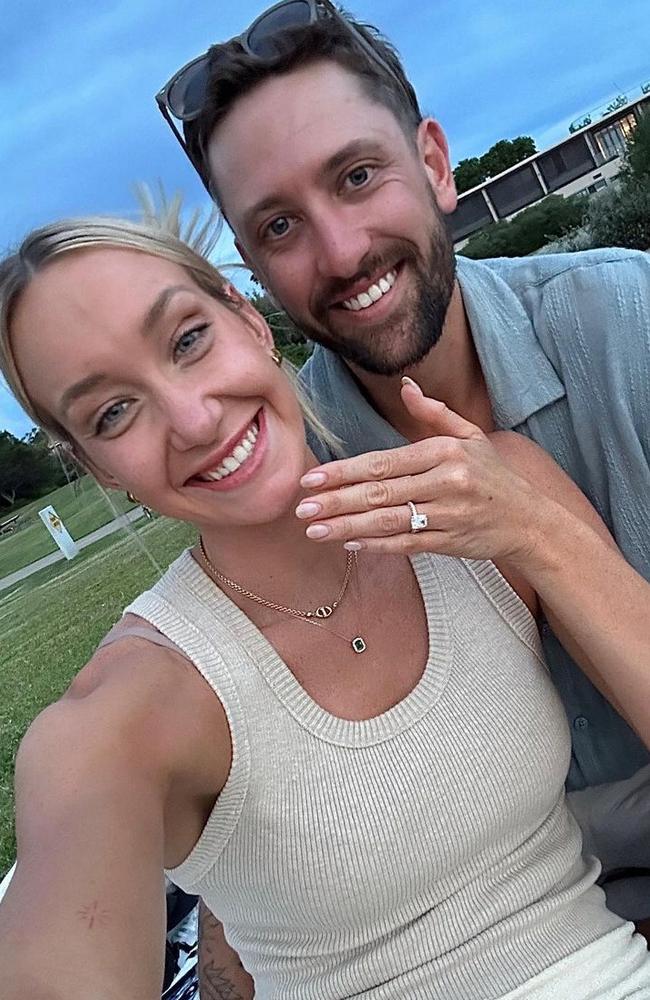 Madi Wilson and Matt Short announced their engagement in October. Picture: Instagram