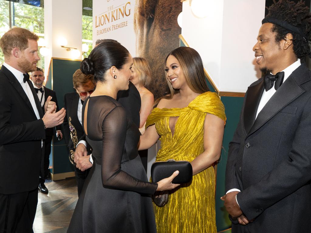 The couple meet Jay Z and Beyonce. Picture: Getty Images